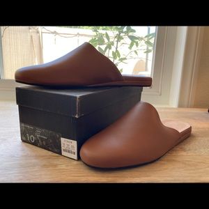 J.Crew Soft Leather Mule in Dark Nutmeg